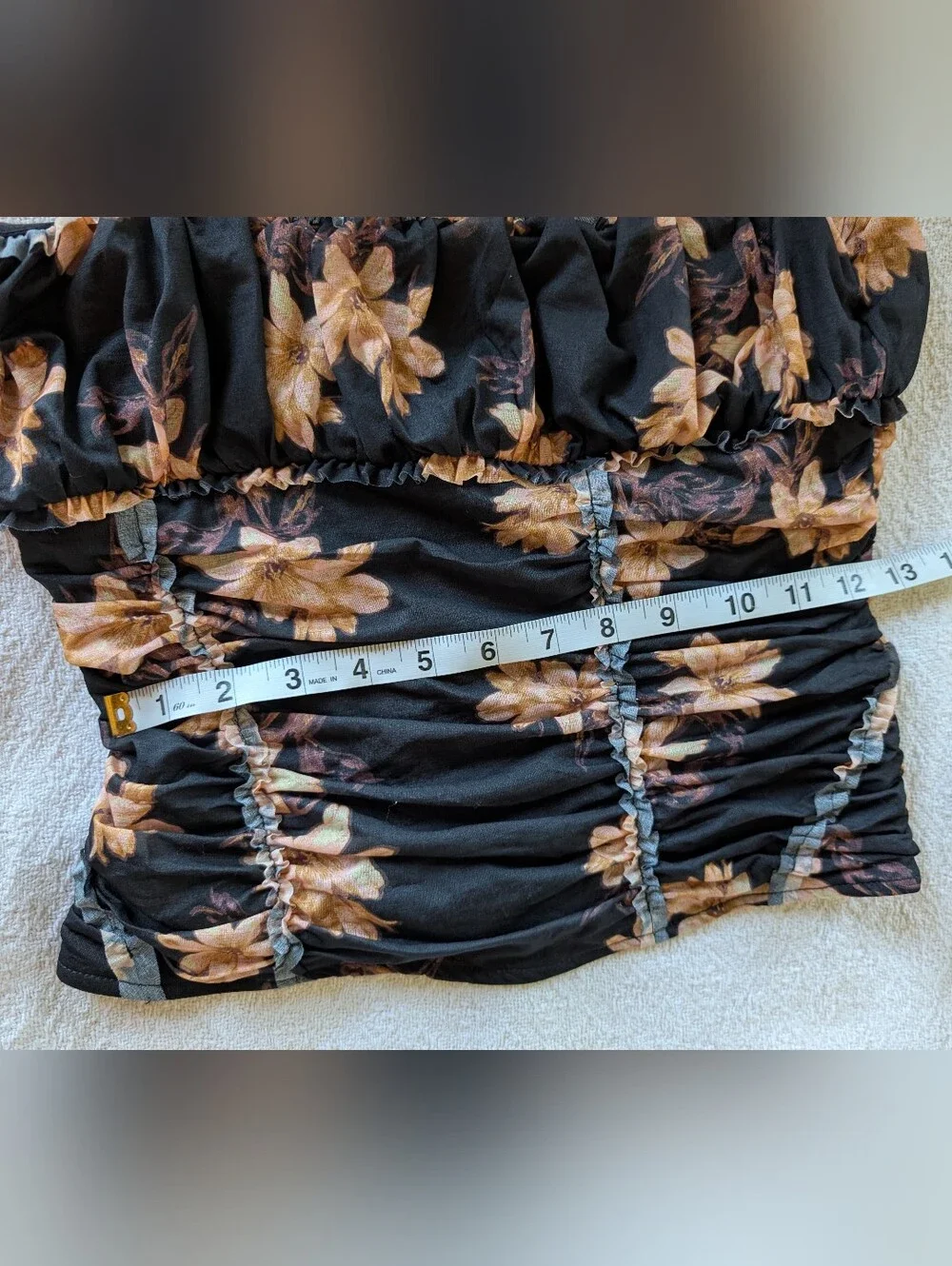 NWOT Free People Scottie Tube Top Tropic Night Smocked Floral Medium